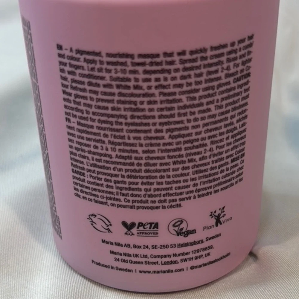 Maria Nila Stockholm, Vivid Violet & White Mix Color Refresh Hair Care Set, USED